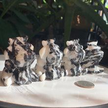 Load image into Gallery viewer, 2" Zebra Jasper Sitting Cow