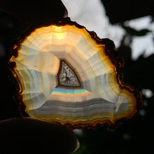 Load image into Gallery viewer, HQ Iris Agate Slice-Multicolor fire- 2 to choose from!