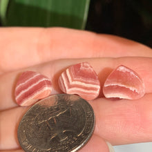 Load image into Gallery viewer, Mini Rhodocrosite Heart Cabochon- 2 to choose from!