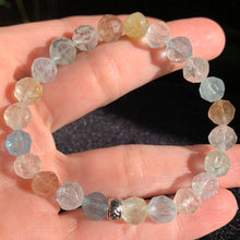 Load image into Gallery viewer, 8mm Faceted Topaz Bracelet 7.5"