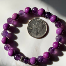 Load image into Gallery viewer, 8mm AA Amethyst/Phosphederite Bracelet 7.5"
