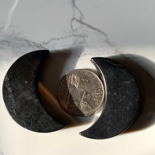 Load image into Gallery viewer, 40mm Shungite Moon Pendant with Hole