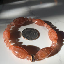 Load image into Gallery viewer, Rare Confetti Sunstone Rondelle Bracelet