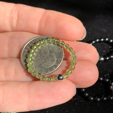 Load image into Gallery viewer, Handmade Crystal Rings/Mini Sphere Stands-Black Spinel or Peridot