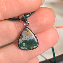 Load image into Gallery viewer, Affordable Orbicular Ocean Jasper Cord Necklace