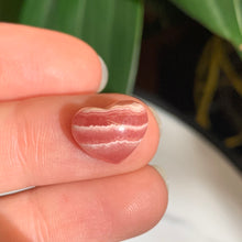 Load image into Gallery viewer, Mini Rhodocrosite Heart Cabochon- 2 to choose from!
