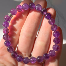 Load image into Gallery viewer, 8mm AA Amethyst Bracelet 7.5”