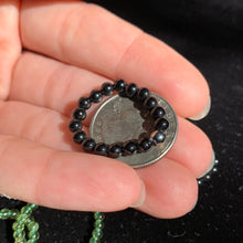 Load image into Gallery viewer, Handmade Crystal Rings/Mini Sphere Stands-Black Spinel or Peridot