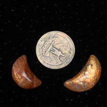 Load image into Gallery viewer, Mini Confetti Sunstone Moon Carving-2 to choose from!