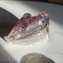 Load image into Gallery viewer, 1.1” x 1.4” Amethyst Skelatal/Elestial Quartz Record Keeper Specimen-50 grams
