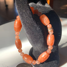 Load image into Gallery viewer, Rare Confetti Sunstone Rondelle Bracelet