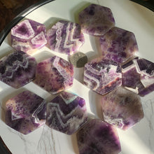 Load image into Gallery viewer, 1.9” Hexagon Amethyst Flat Slabs