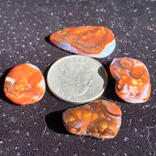 Load image into Gallery viewer, RARE Fire Agate cabs! 4 to choose from!
