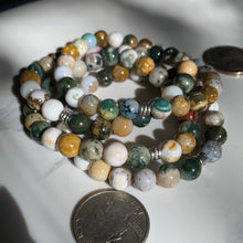 Load image into Gallery viewer, AA Orbicular Ocean Jasper Bracelet 7.25”-8mm or 7mm