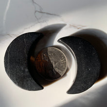 Load image into Gallery viewer, 40mm Shungite Moon Pendant with Hole
