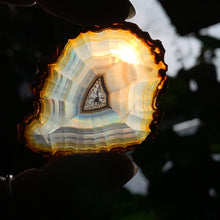 Load image into Gallery viewer, HQ Iris Agate Slice-Multicolor fire- 2 to choose from!