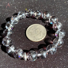 Load image into Gallery viewer, 10mm Black Fire Quartz Bracelet 7”