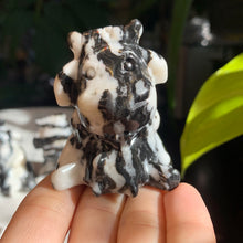 Load image into Gallery viewer, 2" Zebra Jasper Sitting Cow