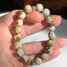Load image into Gallery viewer, 10 mm AA Orbicular Ocean Jasper Bracelet 7.25”- ONLY ONE