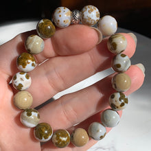 Load image into Gallery viewer, 10 mm AA Orbicular Ocean Jasper Bracelet 7.25”- ONLY ONE