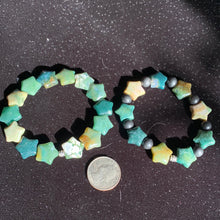 Load image into Gallery viewer, 16mm Moss Agate Star Bracelet - 2 Styles to choose from!