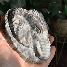 Load image into Gallery viewer, Black zebra Jasper Elephant 600 grams