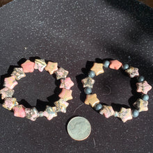 Load image into Gallery viewer, 16mm Rhodonite Star Bracelet - 2 Styles to choose from!