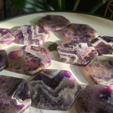 Load image into Gallery viewer, 1.9” Hexagon Amethyst Flat Slabs