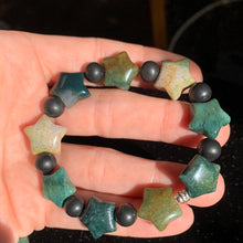 Load image into Gallery viewer, 16mm Moss Agate Star Bracelet - 2 Styles to choose from!