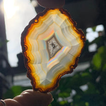 Load image into Gallery viewer, HQ Iris Agate Slice-Multicolor fire- 2 to choose from!