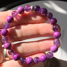 Load image into Gallery viewer, 8mm AA Amethyst/Phosphederite Bracelet 7.5"