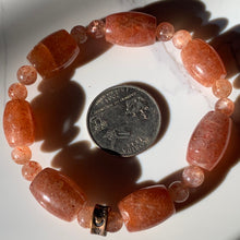 Load image into Gallery viewer, Rare Confetti Sunstone Rondelle Bracelet