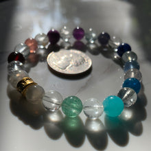 Load image into Gallery viewer, HQ Blue Topaz Rainbow w/Grey Lab 7.5" Bracelet