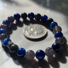Load image into Gallery viewer, 8mm AA Blue Kyanite/Lolite Bracelet 7”