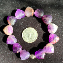 Load image into Gallery viewer, Amethyst 15mm Heart Bracelet-Only One!