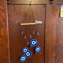 Load image into Gallery viewer, Evil Eye Metal Windchime