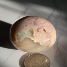 Load image into Gallery viewer, Pink Flower Agate Palm 1.8” x 1.5” 78 grams