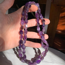 Load image into Gallery viewer, AA HQ Amethyst Fauceted Necklace 15”
