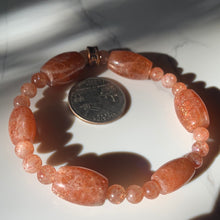 Load image into Gallery viewer, Rare Confetti Sunstone Rondelle Bracelet