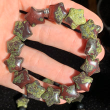 Load image into Gallery viewer, 15mm Dragons Blood Jasper Star Bracelet - 2 Styles to choose from!