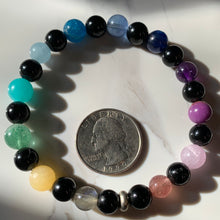 Load image into Gallery viewer, HQ Midnight Rainbow Vibes 7.5" Bracelet