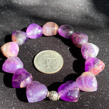 Load image into Gallery viewer, Amethyst 15mm Heart Bracelet-Only One!