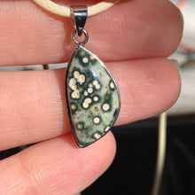 Load image into Gallery viewer, Affordable Orbicular Ocean Jasper Cord Necklace