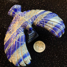 Load image into Gallery viewer, Lapis Lazuli w/Pyrite Balancing Eagle Carving