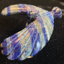 Load image into Gallery viewer, Lapis Lazuli w/Pyrite Balancing Eagle Carving