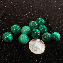 Load image into Gallery viewer, $5 mini-Malachite Sphere 1/2 inch