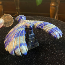 Load image into Gallery viewer, Lapis Lazuli w/Pyrite Balancing Eagle Carving