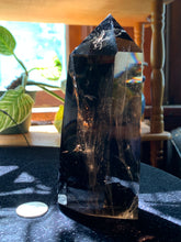 Load image into Gallery viewer, 4” AA Smokey Quartz Tower *tiny chip on tip* 628g