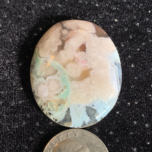 Load image into Gallery viewer, Colorful Green Flower Agate Cabochon
