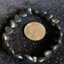 Load image into Gallery viewer, Shungite Heart Bracelet